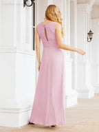 Formal Prom Gown Elegant V-Neck Sleeveless Bridesmaid Dresses for Wedding Party 28037-numbersea