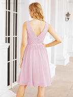 Numbersea Homecoming Dresses Knee Length Skirt V Back 28062