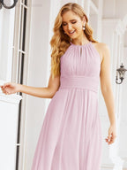Keyhole Bridesmaid Dresses Sleeveless Formal Evening Party Prom Gowns 28043-numbersea