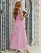 Chiffon Long Plus Size Mother Of Bride Dresses Formal Bridesmaid Prom Gown 28019