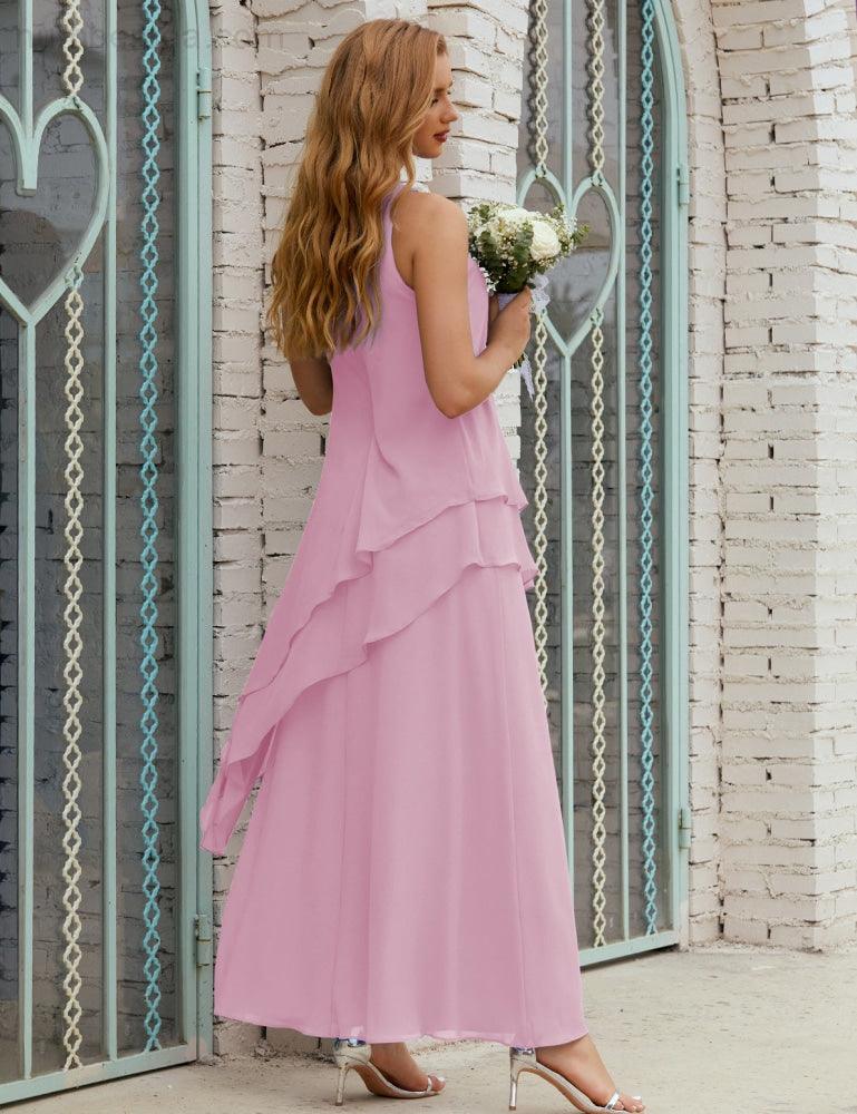 Chiffon Long Plus Size Mother Of Bride Dresses Formal Bridesmaid Prom Gown 28019