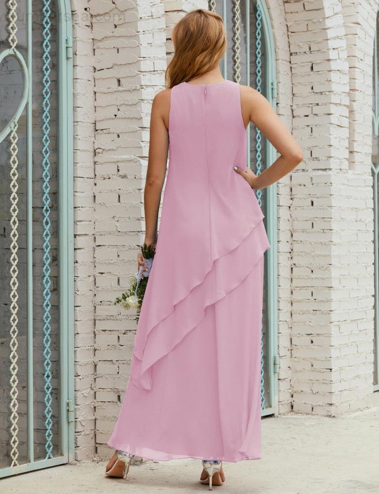 Chiffon Long Plus Size Mother Of Bride Dresses Formal Bridesmaid Prom Gown 28019