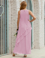 Chiffon Long Plus Size Mother Of Bride Dresses Formal Bridesmaid Prom Gown 28019