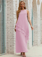 Chiffon Long Plus Size Mother Of Bride Dresses Formal Bridesmaid Prom Gown 28019