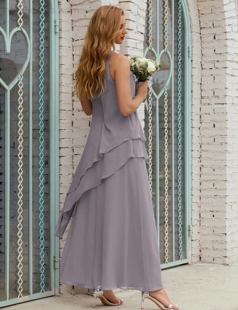 Chiffon Long Plus Size Mother Of Bride Dresses Formal Bridesmaid Prom Gown 28019