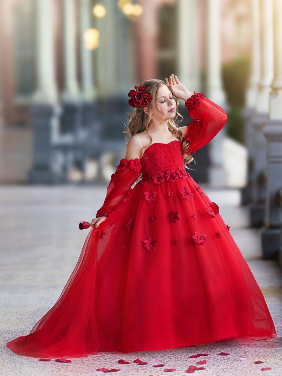 couture princess flower girl dresses Vanessa Gown* Couture Butterfly Princess Flower Girl Gown