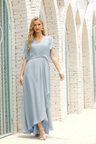 Numbersea Mother Of The Bride Dresses Plus Size V-Neck Floor Length Formal Prom Dress For Wedding