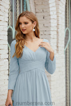 Numbersea Bridesmaid Dress Chiffon Formal Party Dress Evening Dress 28016-numbersea