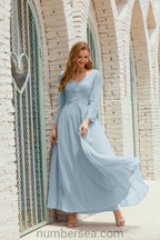 Numbersea Bridesmaid Dress Chiffon Formal Party Dress Evening Dress 28016-numbersea