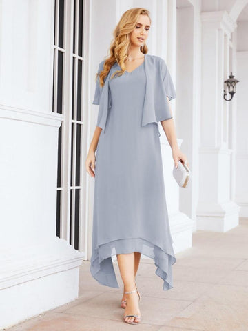 Numbersea Two-Piece A-line Mother of The Bride Dress Formal Party Gown Dress 28073 - numbersea