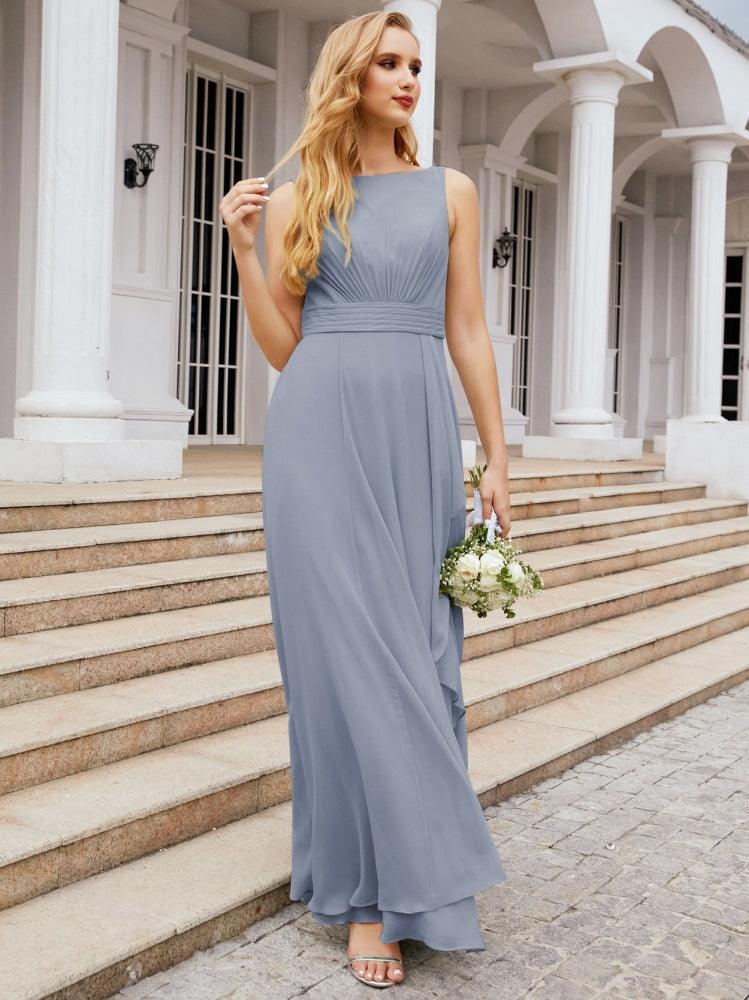 Numbersea Bridesmaid Dresses for Wedding Ruffles Long Formal Prom Gowns 28039-numbersea