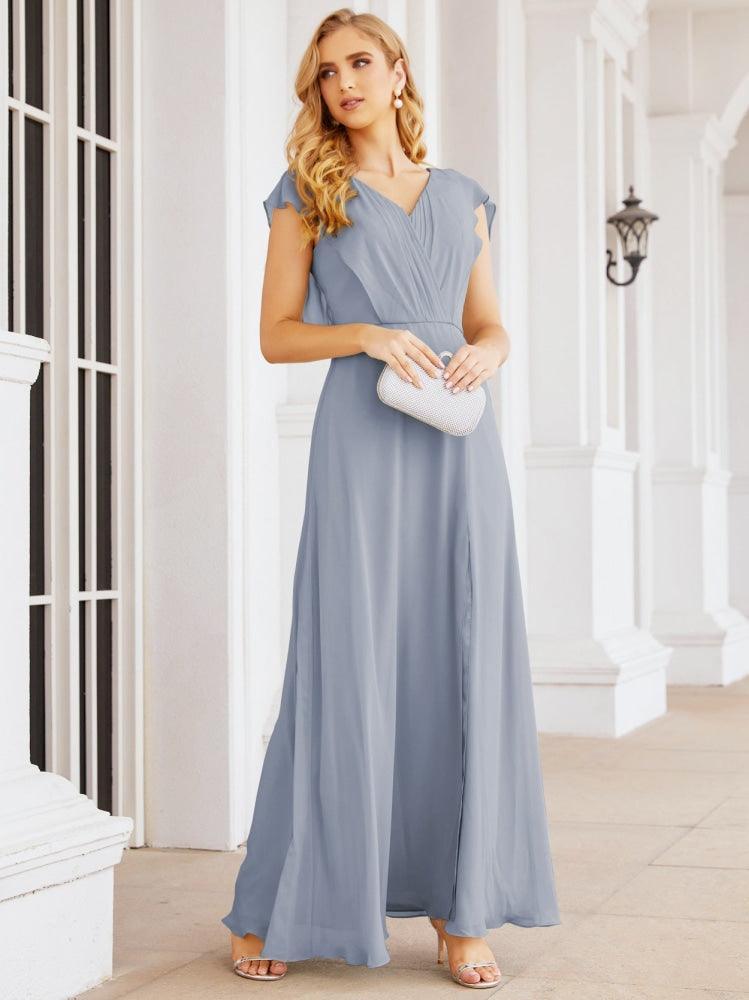Numbersea Bridesmaid Dresses Cape Formal Prom Dress Open Back Gowns for Mother of The Bride 28058-numbersea