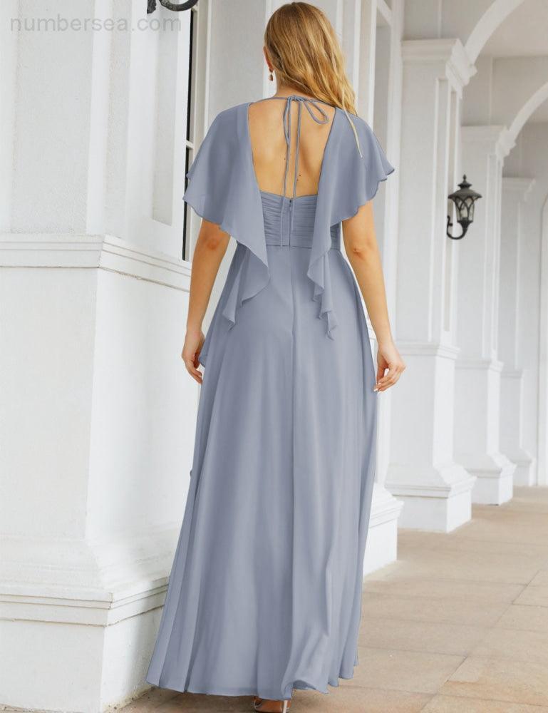 Numbersea Bridesmaid Dresses Backless Formal Prom Gowns for Evening Party Mother of The Bride Dress 28040-numbersea