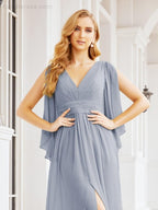 Numbersea Bridesmaid Dresses with Split for Wedding Party Flutter Sleeves 28045-numbersea