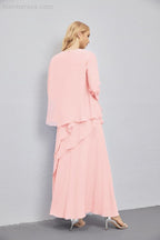Mother of Bride Dresses with Open Front Lightweight Cardigan Formal Prom Gown 28081-numbersea