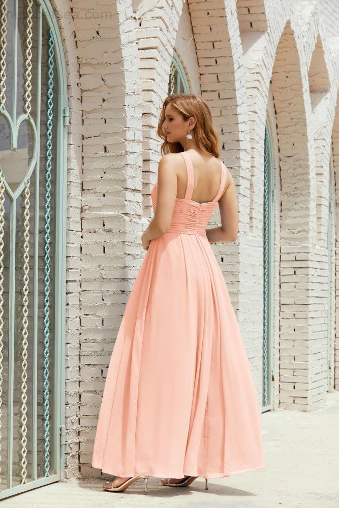 Halter Bridesmaid Dresses Formal Cocktail Prom Gown 28015-numbersea