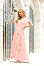 Numbersea Mother Of The Bride Dresses Plus Size V-Neck Floor Length Formal Prom Dress For Wedding