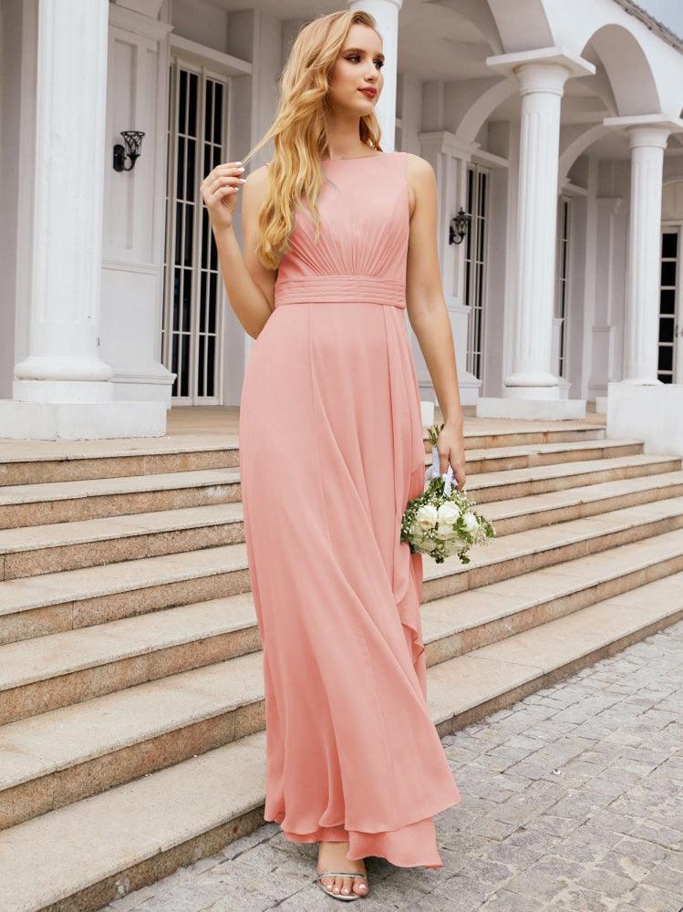 Numbersea Bridesmaid Dresses for Wedding Ruffles Long Formal Prom Gowns 28039-numbersea