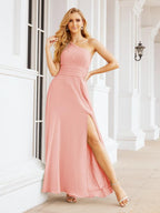 Numbersea One Shoulder Bridesmaid Dresses Long Formal Prom Gowns 28048-numbersea