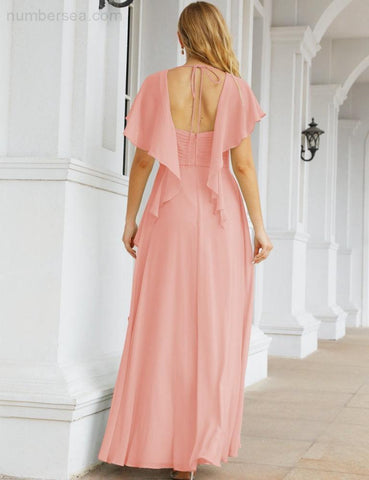 Numbersea Bridesmaid Dresses Backless Formal Prom Gowns for Evening Party Mother of The Bride Dress 28040-numbersea