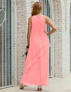 Chiffon Long Plus Size Mother Of Bride Dresses Formal Bridesmaid Prom Gown 28019