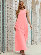 Chiffon Long Plus Size Mother Of Bride Dresses Formal Bridesmaid Prom Gown 28019