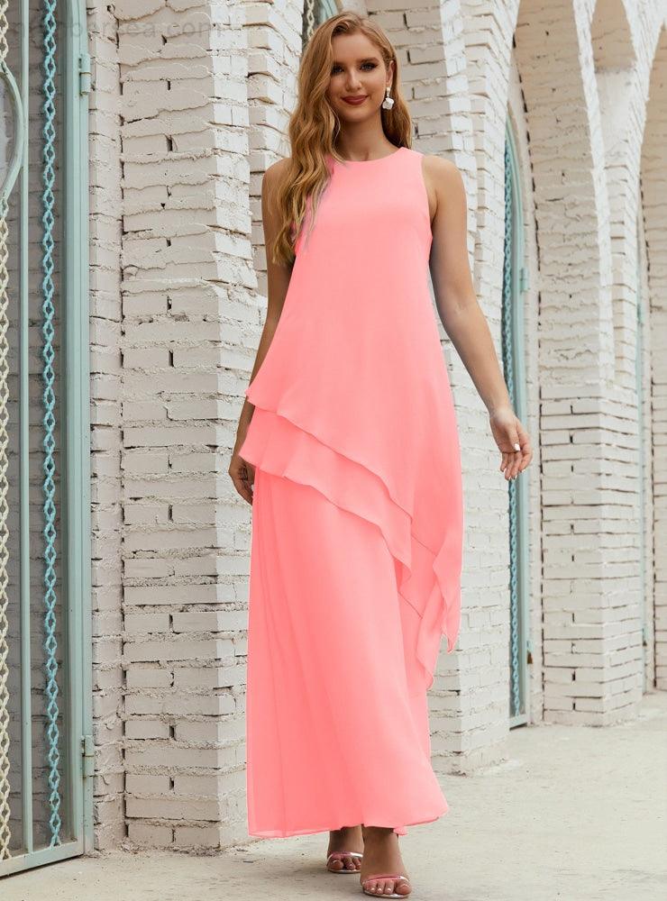 Chiffon Long Plus Size Mother Of Bride Dresses Formal Bridesmaid Prom Gown 28019