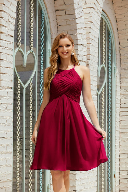 Formal Cocktail Prom Gown Homecoming Dresses 28014 Crimson