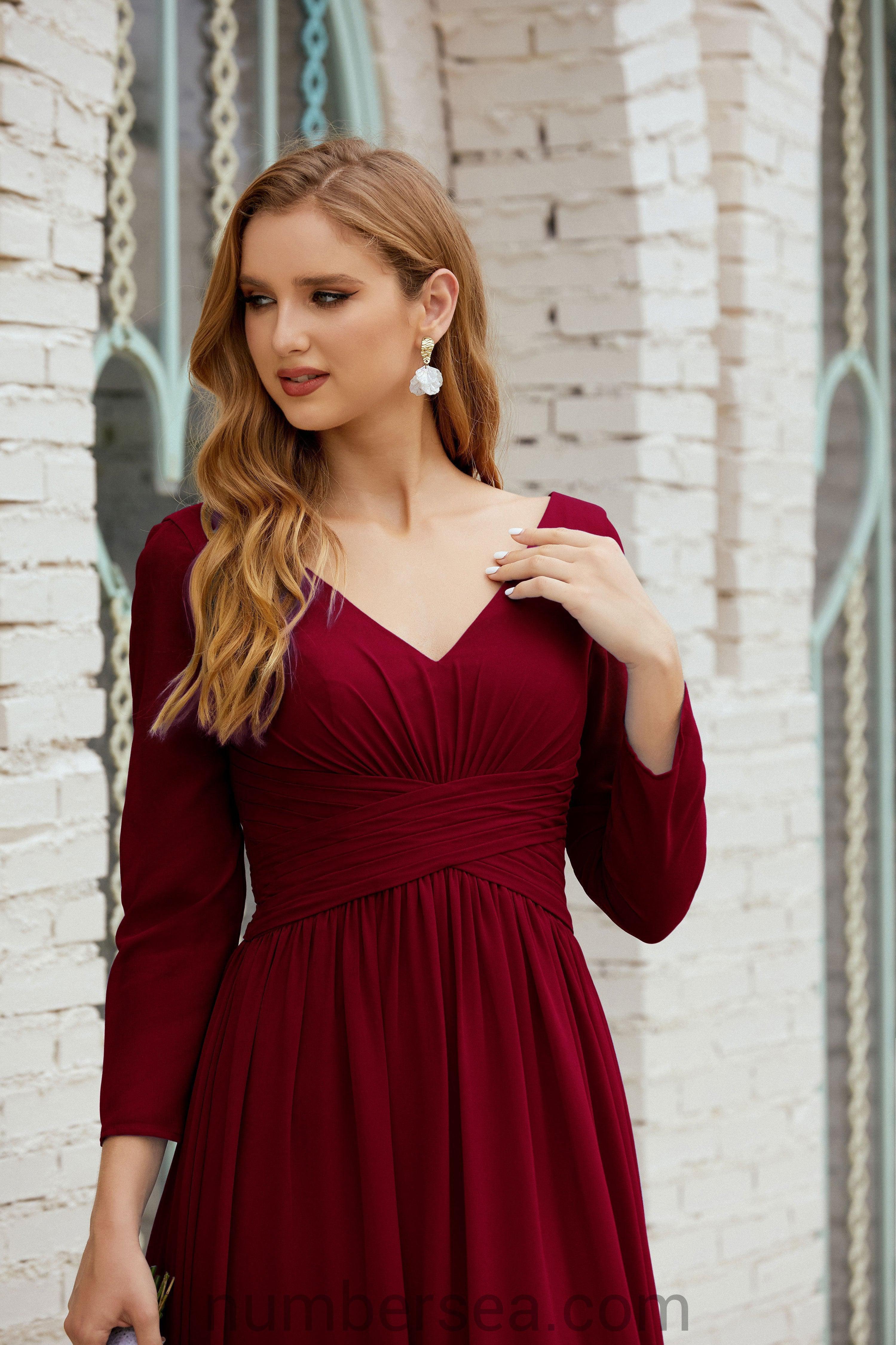 Numbersea Bridesmaid Dress Chiffon Formal Party Dress Evening Dress 28016-numbersea