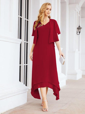 Numbersea Two-Piece A-line Mother of The Bride Dress Formal Party Gown Dress 28073 - numbersea