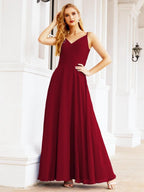 Numbersea Spaghetti Strap Bridesmaid Dresses V Neck Butterfly Back Fromal Evening Party Prom Gown 28036-numbersea