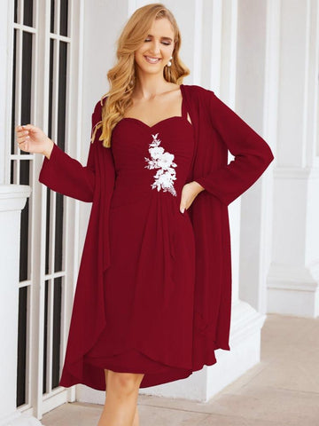 Robes de mariée Numbersea pour la mère de la mariée avec appliques en dentelle pour les invités du mariage 28066 