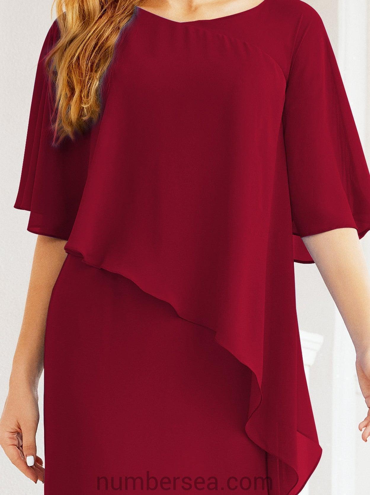 Numbersea Formal Party Gown Dress Long Chiffon Mother Of The Bride Dresses With Ruffle Cape 28026