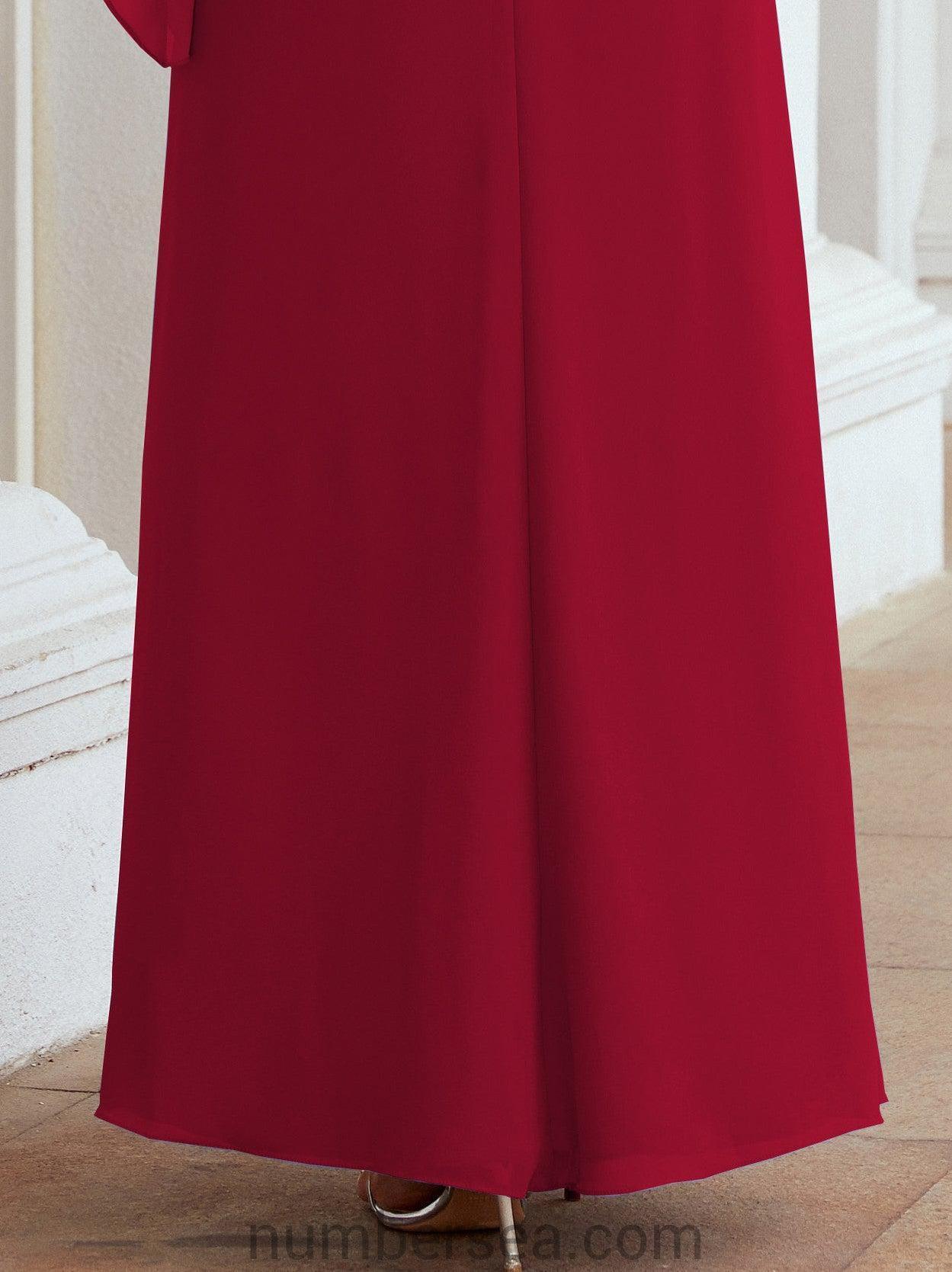 Numbersea Formal Party Gown Dress Long Chiffon Mother Of The Bride Dresses With Ruffle Cape 28026