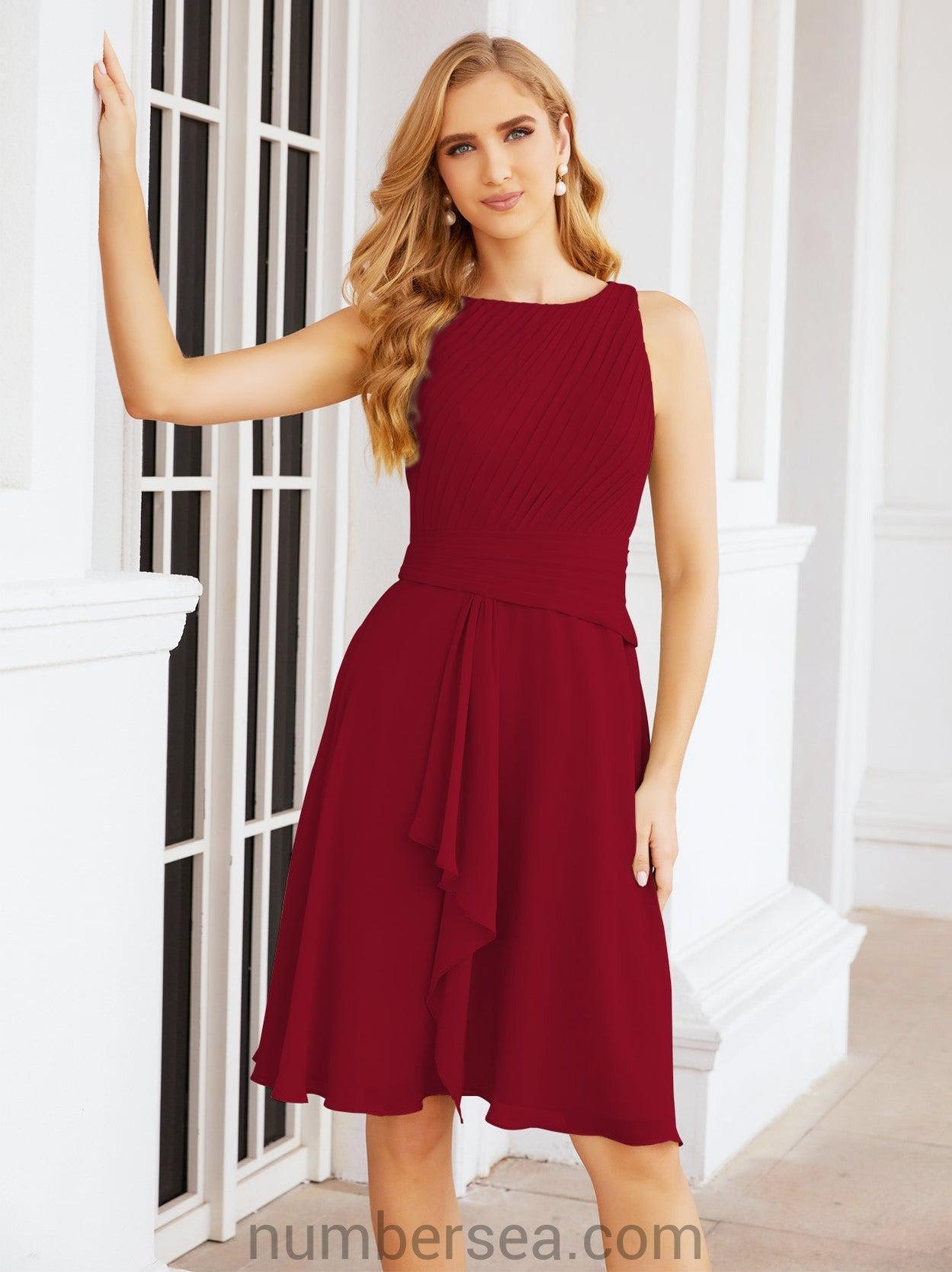 Numbersea Chiffon Mother Of The Bride Dresses Prom Dress For Wedding Guest Casual Pleated 28065