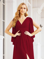 Numbersea Bridesmaid Dresses with Split for Wedding Party Flutter Sleeves 28045-numbersea