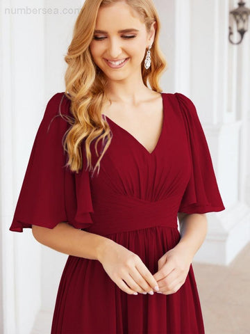 Numbersea Bridesmaid Dresses for Women Wedding Long Party Prom Dress 28068-numbersea