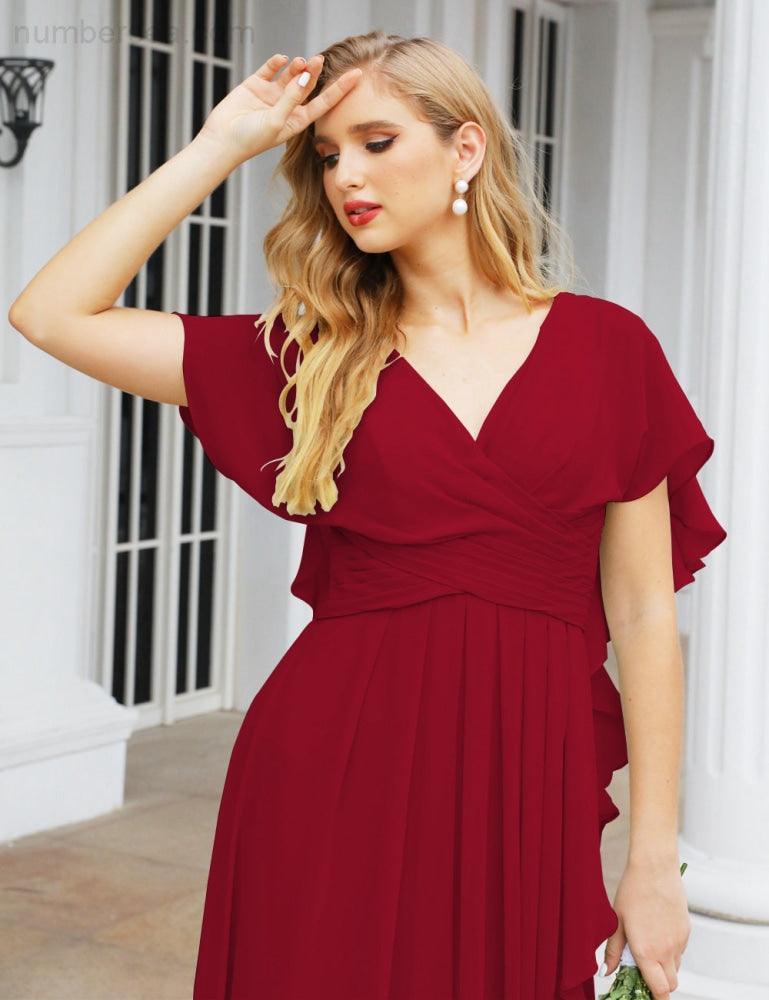 Numbersea Bridesmaid Dresses Backless Formal Prom Gowns for Evening Party Mother of The Bride Dress 28040-numbersea