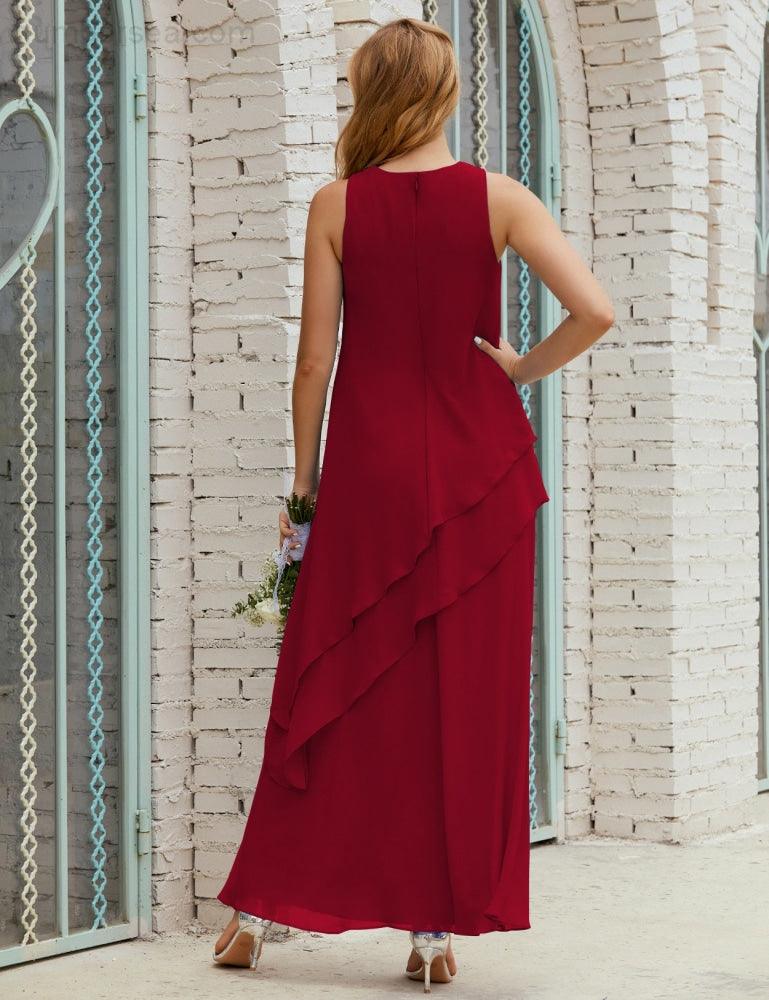 Chiffon Long Plus Size Mother Of Bride Dresses Formal Bridesmaid Prom Gown 28019