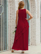 Chiffon Long Plus Size Mother Of Bride Dresses Formal Bridesmaid Prom Gown 28019