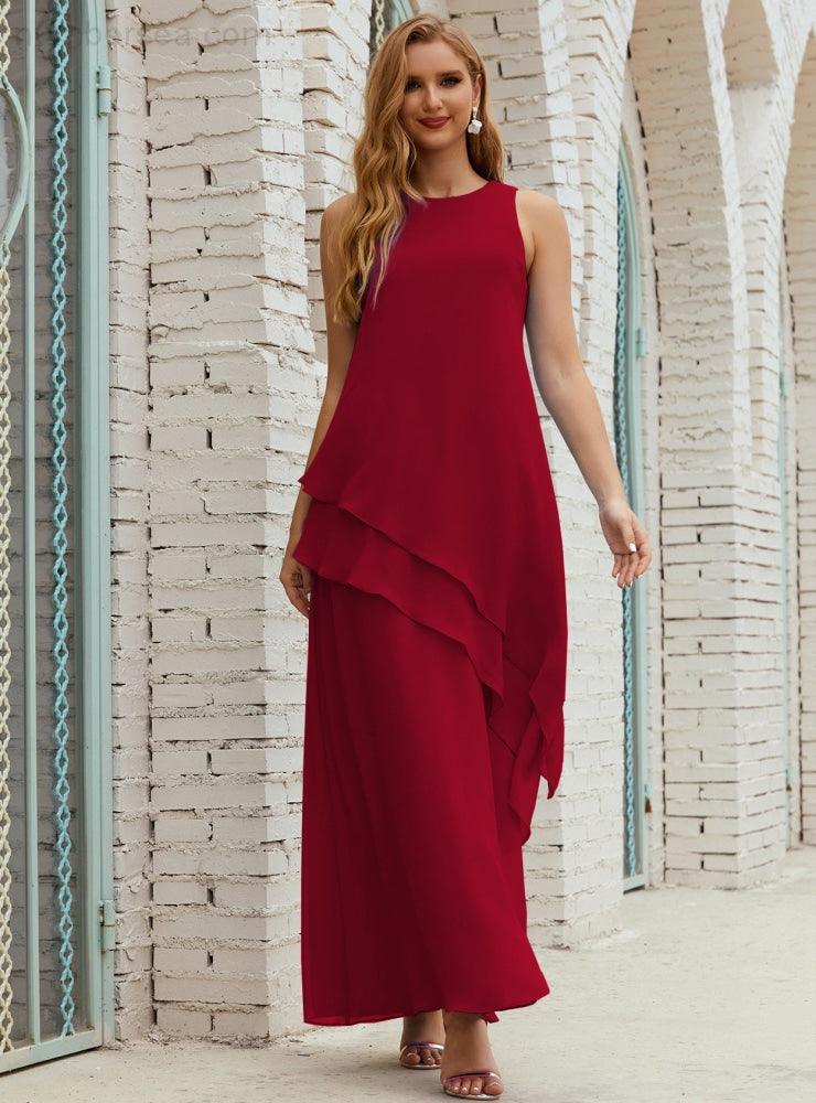 Chiffon Long Plus Size Mother Of Bride Dresses Formal Bridesmaid Prom Gown 28019