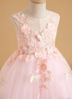 Serenity Princess Ball Gown with Lace Appliques and Butterfly Embellishments