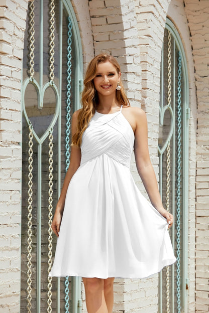 Formal Cocktail Prom Gown Homecoming Dresses 28014 White
