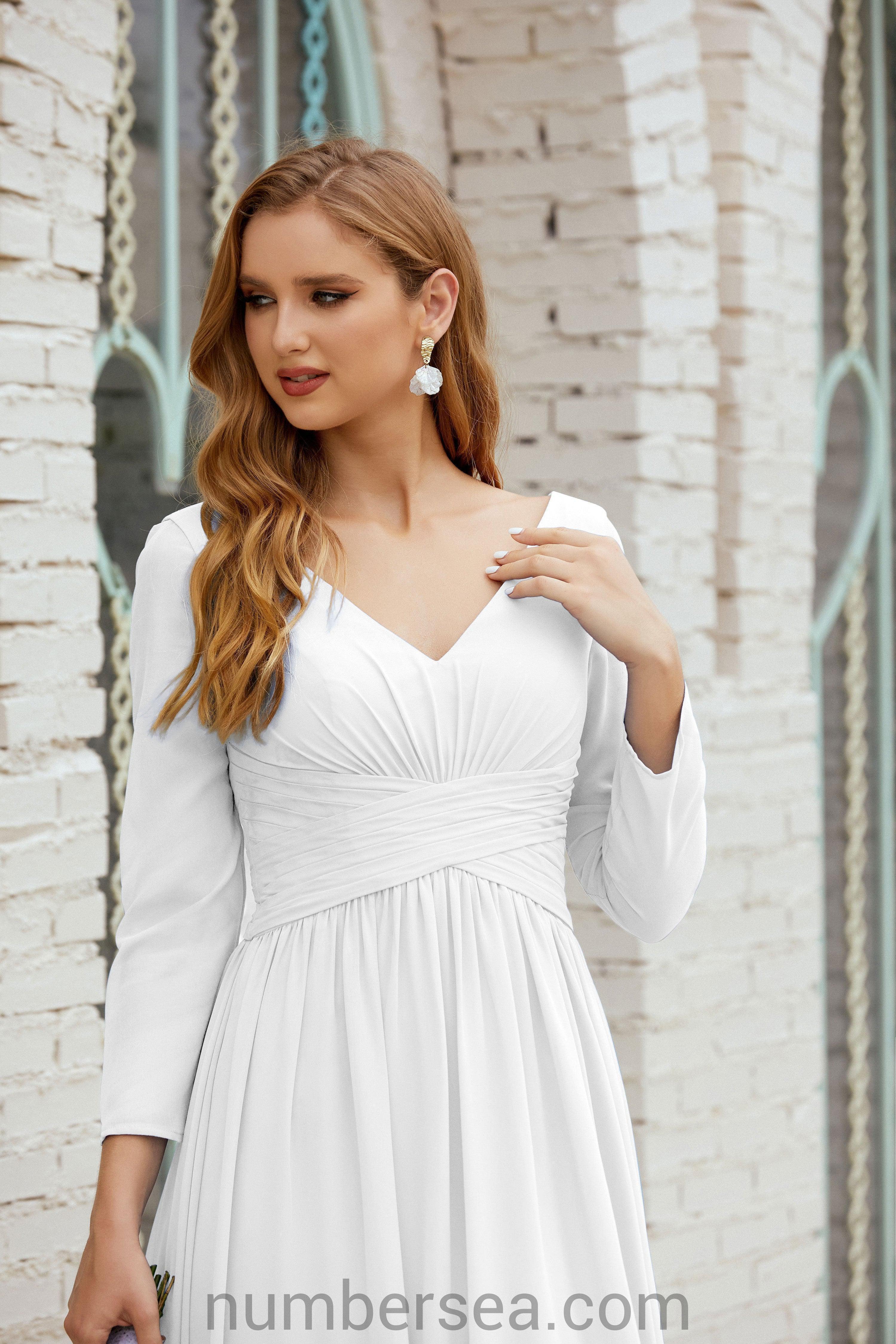 Numbersea Bridesmaid Dress Chiffon Formal Party Dress Evening Dress 28016-numbersea