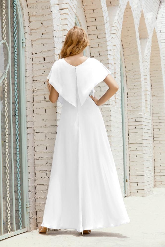 Numbersea Mother Of The Bride Dresses Plus Size V-Neck Floor Length Formal Prom Dress For Wedding