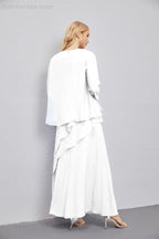 Mother of Bride Dresses with Open Front Lightweight Cardigan Formal Prom Gown 28081-numbersea