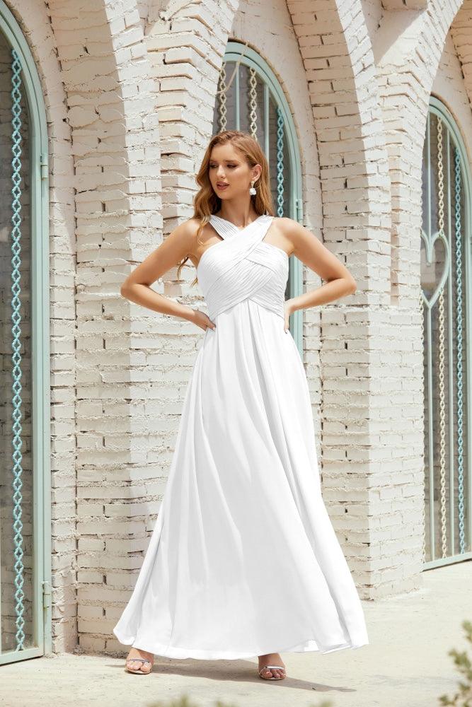 Halter Bridesmaid Dresses Formal Cocktail Prom Gown 28015-numbersea