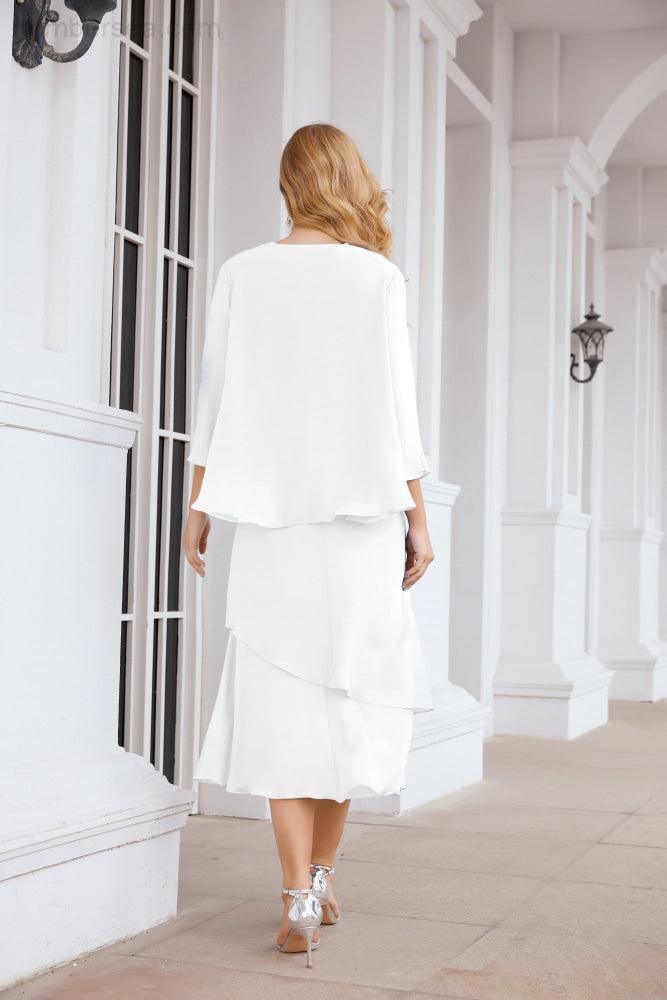 Two-Piece A-Line Mother Of The Bride Dress Formal Party Gown 28072