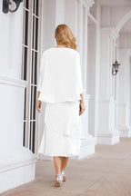 Two-Piece A-Line Mother Of The Bride Dress Formal Party Gown 28072