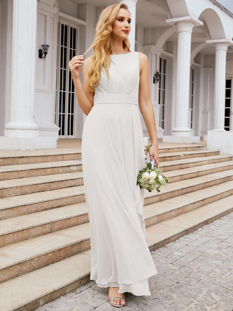 Numbersea Bridesmaid Dresses for Wedding Ruffles Long Formal Prom Gowns 28039-numbersea